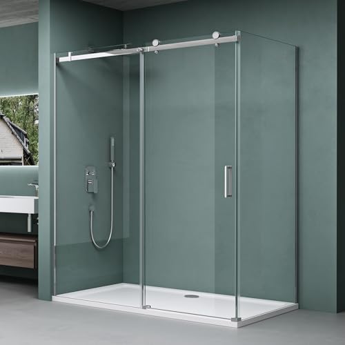 Mai & Mai Duschkabine 90x120 cm Eckdusche Dusche mit Schiebetür Sicherheitsglas 8mm ESG beidseitige NANO-Beschichtung Dusche R-17
