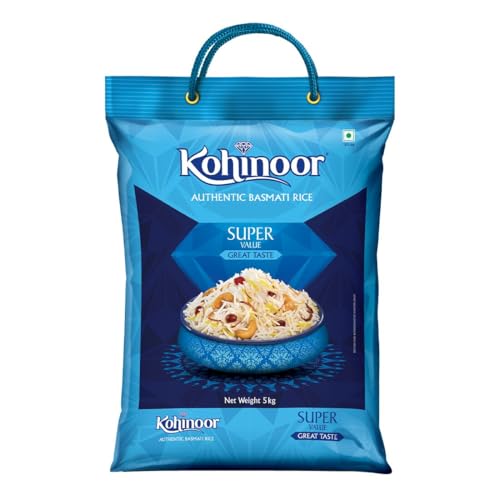 Image of Kohinoor Super Value Basmati Rice, 6.25 Kg (25% Extra)| | Authentic Long-Grain Basmati Rice (Up to 20 mm) | Aromatic, Flavorful I Ideal for Pulao & Plain Rice