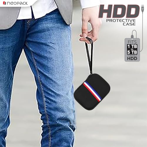 Image of Neopack HDD Shockproof Case /Cover for Segate Portable Hard Drive - Black