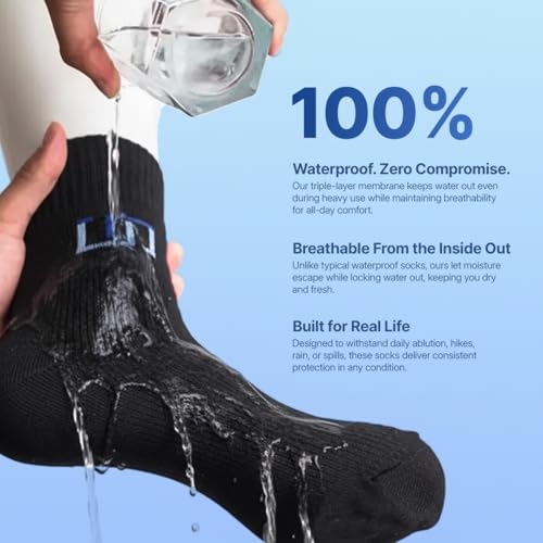 ABDEEZ The Wudhu Socks – Waterproof Socks for Men & Women Breathable for Outdoor Activities