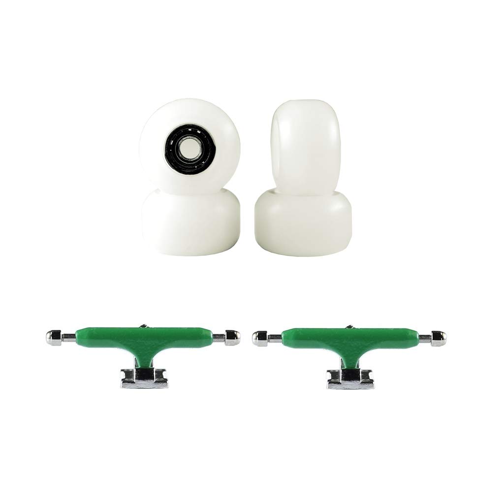 SOLDIER BAR Fingerboards Parts(PRO Fourth Generation) White Wheels (Gift Eagle Trucks Green)