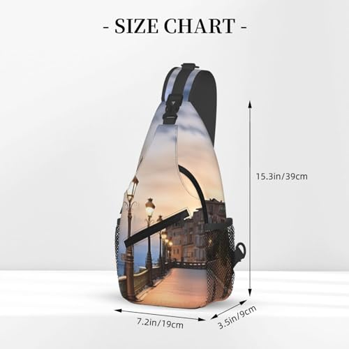 Mochila pequeña tipo sling para hombre y mujer negra miniatura 2