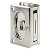 Prime-Line N 7367 Pocket Door Privacy Lock with Pull - Replace Old or Damaged Pocket Door Locks Quickly and Easily – Satin Nickel, 3-3/4” (Single Pack)