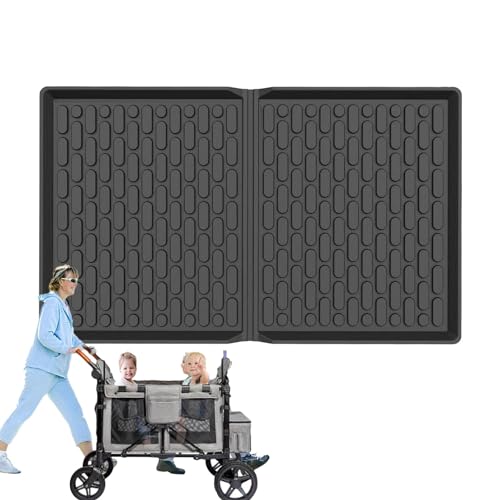 Alfombrilla para cochecito de bebé, alfombrilla para todo tipo de clima para vagones de 2 plazas, alfombrilla de silicona para cochecito de 2 plazas, accesorio de alfombrilla para carrito de