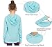 HMILES Girls Athletic Hoodie Shirts,Light Weight/Long Sleeve/Thumb Hole/Dry Fit/SPF Shirt Tops 4-14Year(Light Blue,9-10 years)