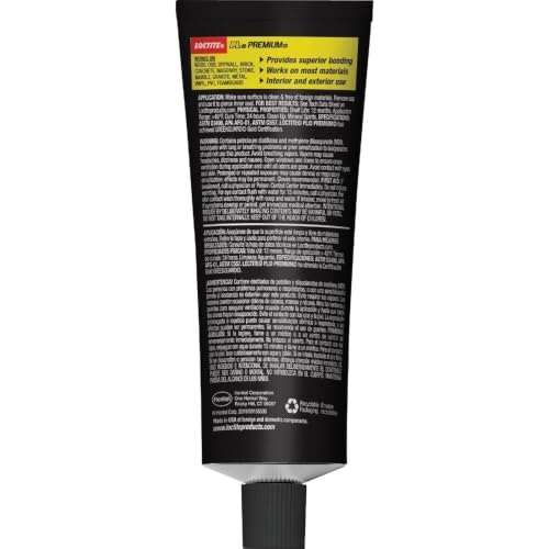 Image of Loctite PL Premium Polyurethane Construction Adhesive, 4 fl oz Squeeze Tube, 1 Pack - Versatile Construction Glue for Wood, Concrete, Stone, Metal & More