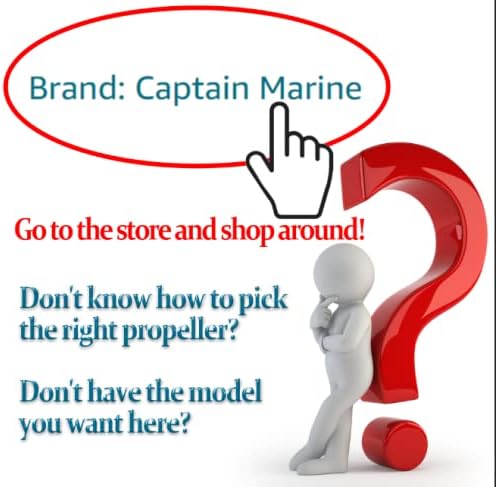 CAPTAIN Outboard Propeller fit Yamaha 115 T50 60 70 75 80 85 90 100 130 HP Engines, OEM 15 Spline Tooth Outboard Prop, RH Aluminum Propellers