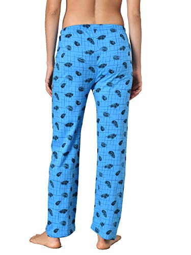 Image of KOTTY Blue Cotton Printed Women Pyjama