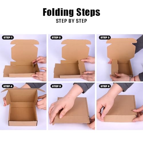 PackGenie 5x5x3 Inch White Corrugated Mailer Box (50 Pack) Pack of 50 - Image 5