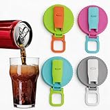 4 Pcs Soda Can Lids, Leak-Proof Can Covers for Soda, Standard Can Lids Keep Carbonation Fresh, Reusable Can Covers for Soda Drink Cans