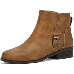 Kamet Botines Kricely Botas de mujer Botines con cremallera Marrón Zapatos cómodos y a la moda(Talla EU 38