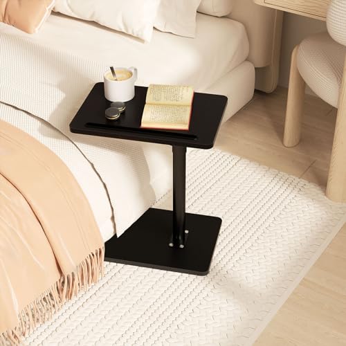 image for YUHFERA Sofa Armrest Tray Table for Couch - 360° Swivel Height Adjust