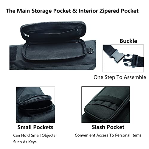 G Gatrial Archery Hip 3-Tubes Quiver For Arrows-Carry Bag With Pockets Adjustable Arrow Backpack Bag Holder Bow Nylon Belt Waist Hanged Target Quiver,Archery Shooting,Bow Practicing #TOP3