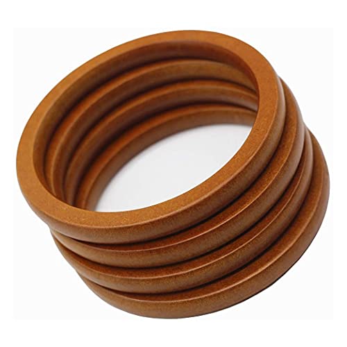 Ctzrzyt Reemplazo de Asas Redondas de Madera de 4 Piezas para Bolsos Hechos Mano, Asas de Monedero Cover