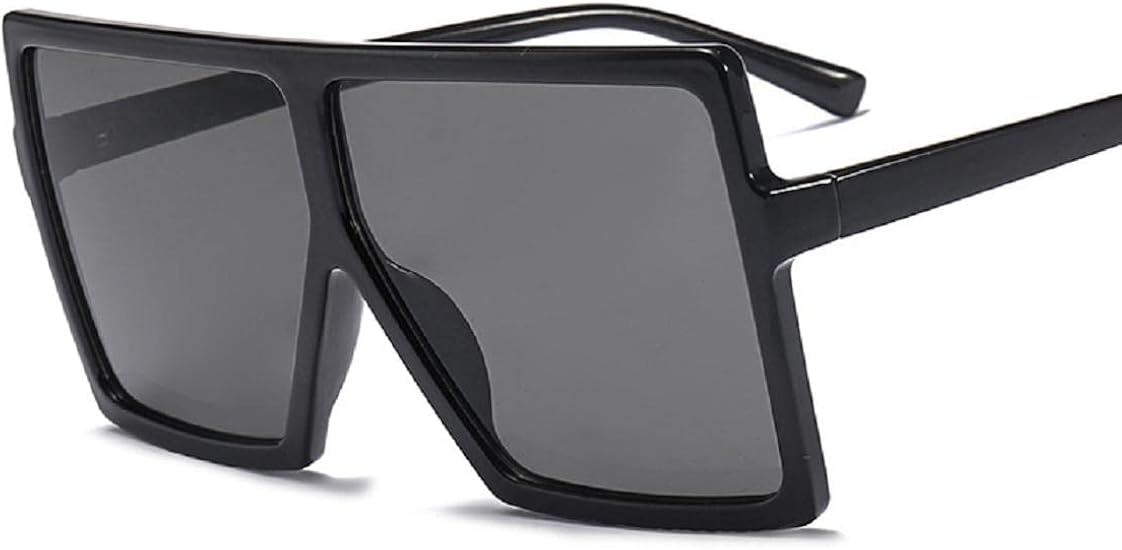 YABINA Fashion Designer Women Sunglasses Oversized Flat Top Square Frame Retro Gradient Lens