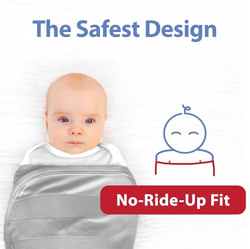 Image of The Safer Swaddle | Innovative Safety-Snaps adjust Length to Keep Baby's Face Uncovered - for Next-Level Safety. Dual Flap secures Arms & Wraps Snugly. Shoulder-, Hip-Healthy (Small (0-3 M), Mint)