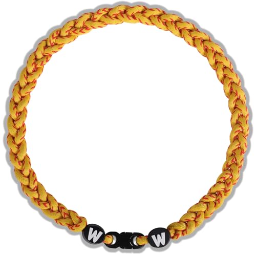 Willtok Premium 18inch Baseball Necklace w/Nylon Tri-Braided Rope Tornado Design (Softball Stitch 18 inch)