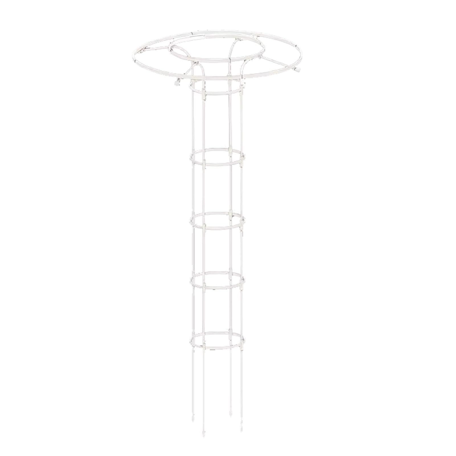 Treillis obélisque blanc 180 cm pour redresser les plantes et vignes