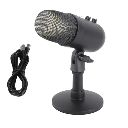 YedaHcy MU1000 Condenser USB Microphone 360 Degrees Rotatable with Gain Control and Sound Processing System for Live Broadcast, Conference, Game Voice, Karaoke