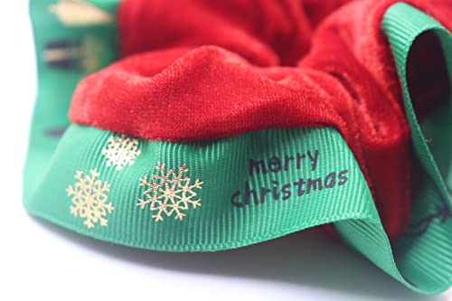 Moci 4 Piece Christmas Velvet Hair Scrunchies Tie Hair Rope Christmas Gift For Women And Gril #TOP7