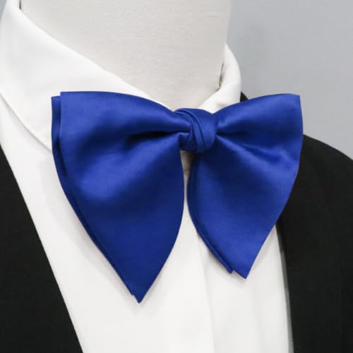 Image of Mens Bow Tie Pre Tied Oversized Bow Ties for Men Satin Bowties for Tuxedo Wedding Party Banquet