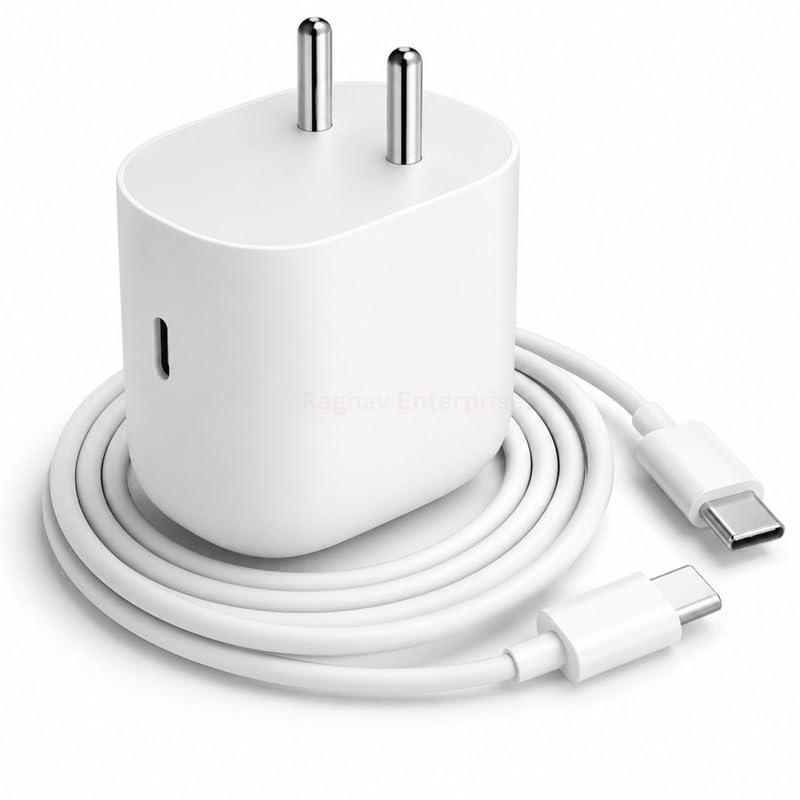 Image of 45W Quick-Charge USB-C Adapter with Type-C to Type-C Cable Compatible with Google Pixel 10, 9 Pro XL, 9 Pro Fold, 9 Series, Pixel 8 Series & More Devices - JN WH