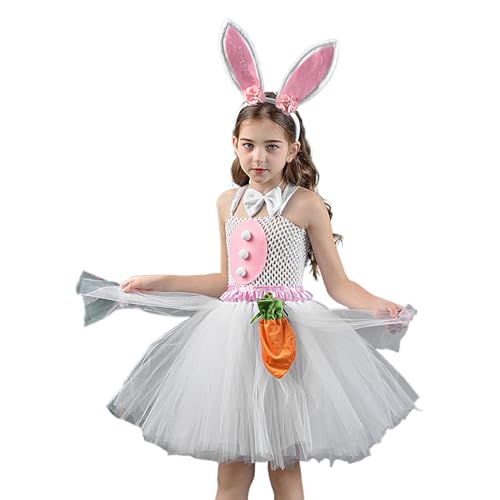 Disfraz de conejo para niños, vestido de ballet de cola de conejo, divertido disfraz de tutú de conejo, disfraz de cosplay para Pascua, fiestas temáticas
