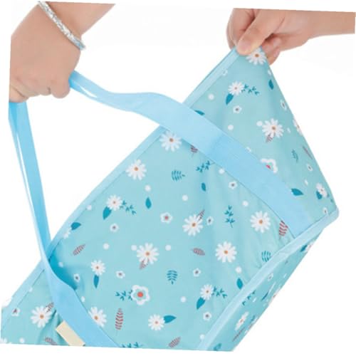 Bañera plegable para pies mediana portátil azul miniatura 5