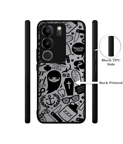Image of Discover Or Death Design Premium 2D Printed Metal Back Case Cover for Vivo V29 5G / V29 Pro 5G