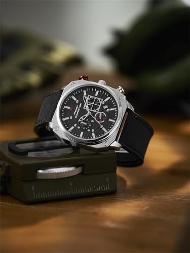 Image of French Connection Chronexis Black Dial Chronograph Watch for Men - FCB19SBL
