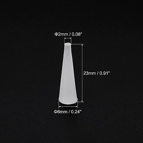 Image of MECCANIXITY Silicone Rubber Tapered Plug 2mm to 6mm Solid White for Powder Coating, Painting, Anodizing, Plating, Sandblasting, Laboratory Use 20 Pieces