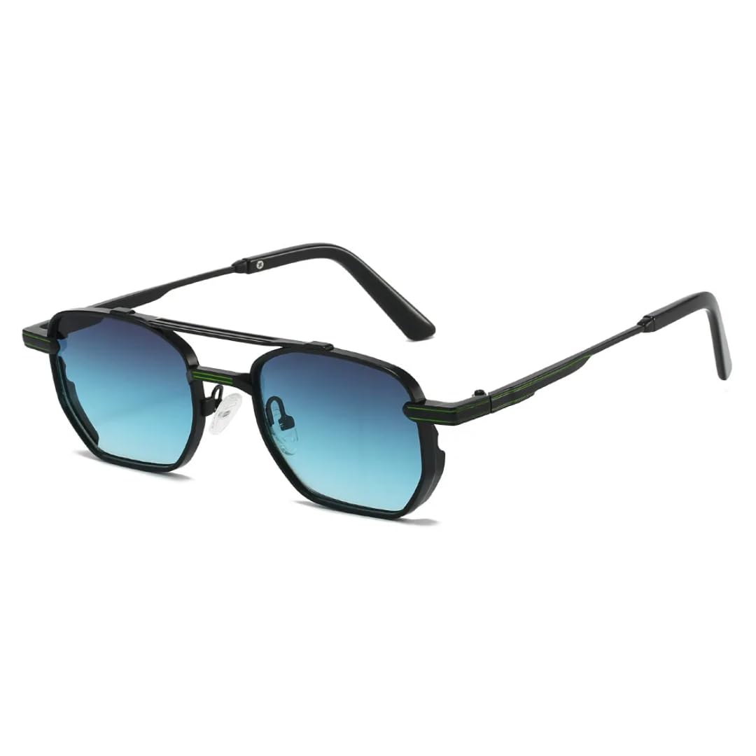 Lunettes de soleil rétro dégradées protection UV400 monture métal - 8