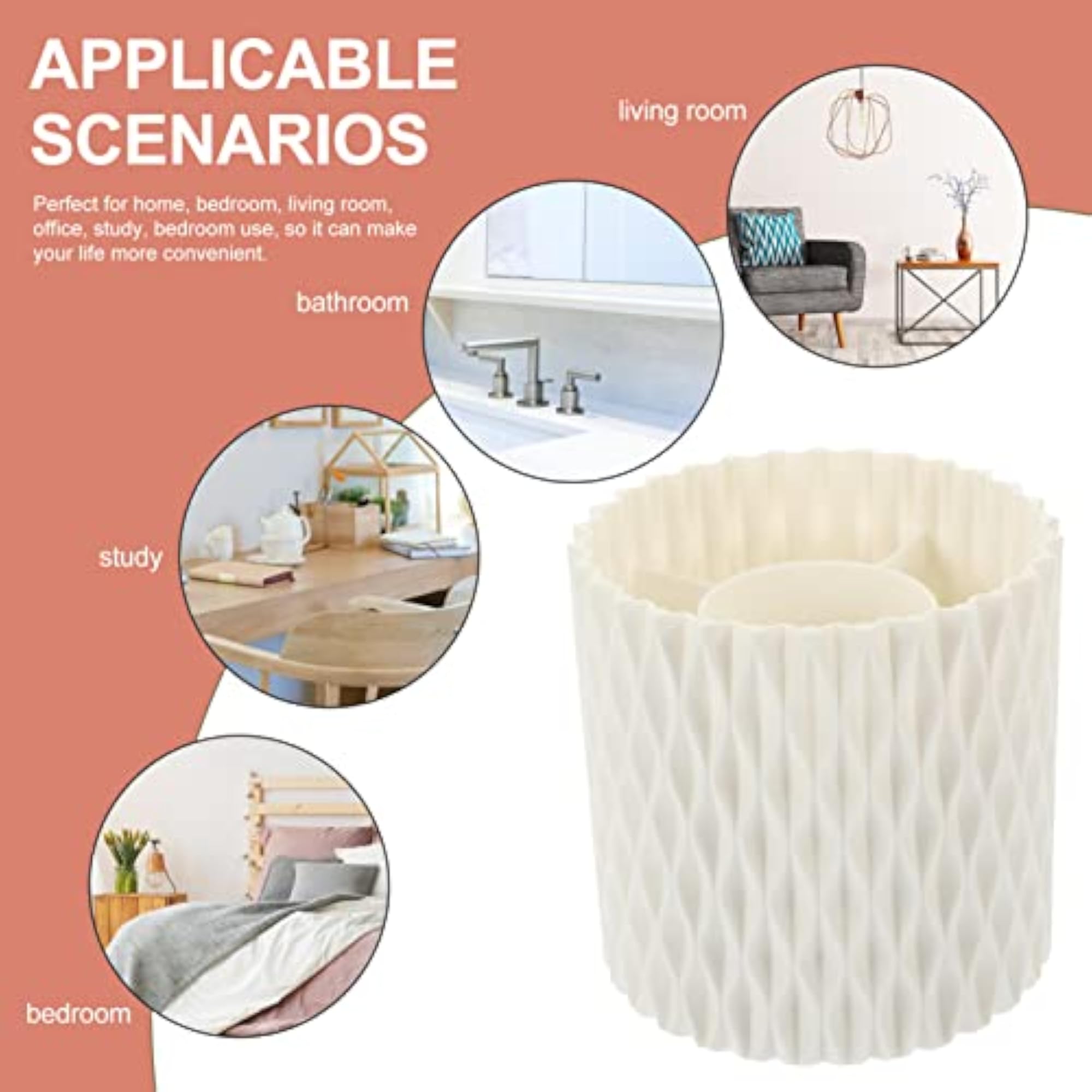 Portable 360 Rotating Makeup Brush Storage Bucket