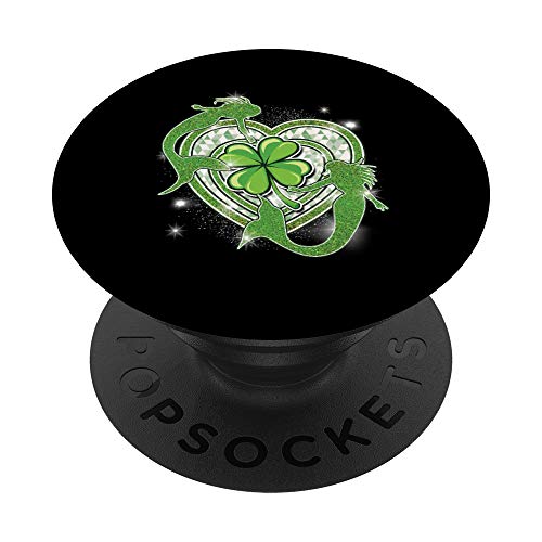 St Patricks Day Women Mermaid Mom Lucky Shamrock Squad Girls PopSockets PopGrip: Agarre intercambiable para Teléfonos y Tabletas