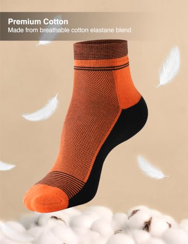 Image of Symbol Premium Men's Cotton Sports Socks Unisex | High Ankle Length | Odour-Free & Anti-bacterial | Cushioned Base | Available in Combo Packs