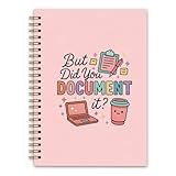 NaZaUK Funny Notebooks for Work, But Did You Document It Meeting Notebook for Work, Human Resources Gifts, Farewell Gifts for Coworkers, Office Supplies, Meeting Notebook for Work 5.5x8.3 Inch