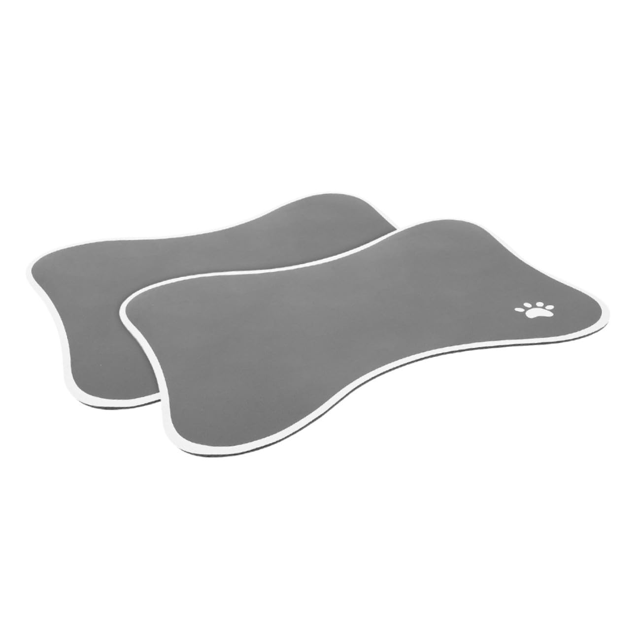 Tapis de nourriture pour animaux os antidérapant lot de 2