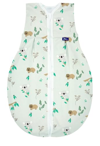 Alvi Kugelschlafsack Molton Sommerschlafsack | Babyschlafsack ärmellos...