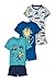 Produktbild C&A Kinder Jungen Pyjamas Shorty 6er Pack|Multipack Comfort Fit Bedruckt|Unifarben|Bedruckt blau 110
