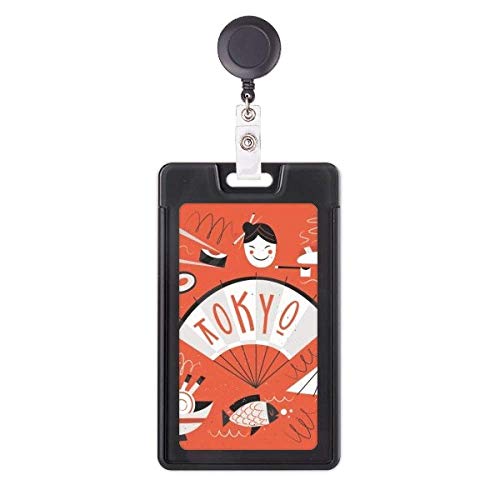 Étui pour badge japonais Tokyo enrouleur carte de transport et badge professionnel