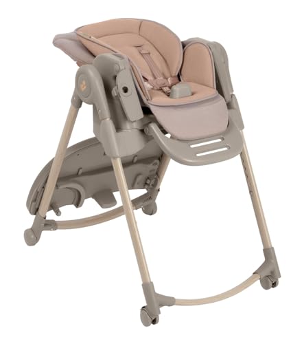 Maxi-Cosi Minla Plus Cadeira de bebé volutiva 6 em 1, 0-14 anos, máx. 60 kg, rotação da bandeja com uma mão, 4 Rädern, 9 posições de altura, reclinação de 5 posições, Elegance Terra