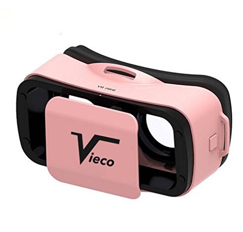 Headset VR Virtual Reality 3d Digital Glasses (Pink)