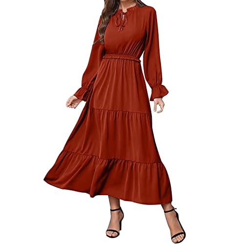 Robe patineuse femme manches longues coupe fluide pour effacer les complexes