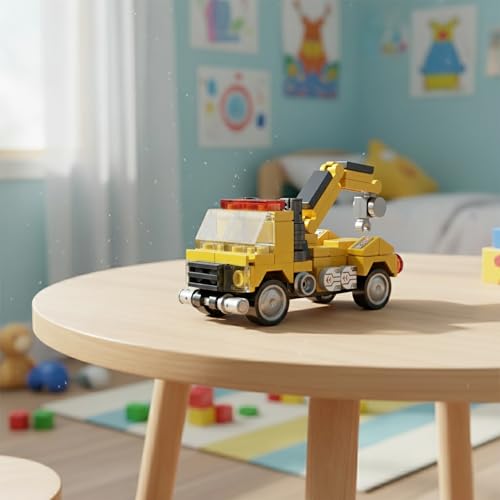 Image of STEM Construction Vehicle Building Blocks Set (84 Pcs) | DIY Crane Toy for Kids 7+ Years (Boys & Girls) | Educational Engineering Toy | Creativity & Problem Solving