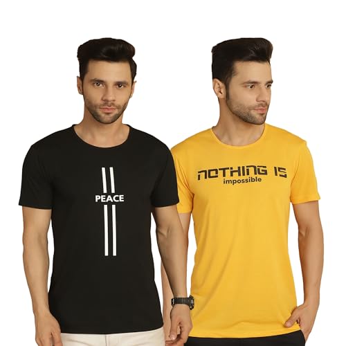 Image of Mack Jonney Regular Fit Mens Tshirts(Pack of 2-MACK631784)