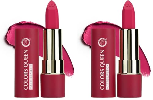 Image of Colors Queen Lippie Creamy Matte Lipstick | Single Swipe Application, Long Lasting & Highly Pigmented | Lightweight Lipstick for Women Infused with Jojoba Oil and Vitamin E (09 - Rose Blush, 5g)