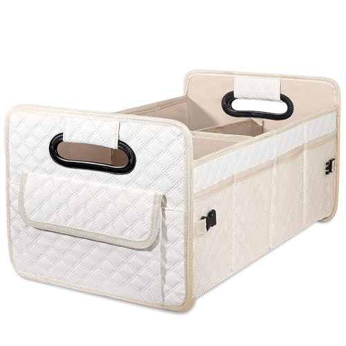 JiatuA Car Trunk Organizer for SUV, Car Storage Organizer Collapsible Multi Compartment Container...