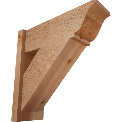 8"W x 22"D x 22"H Traditional Rough Sawn Traditional Outlooker, Western Red Cedar