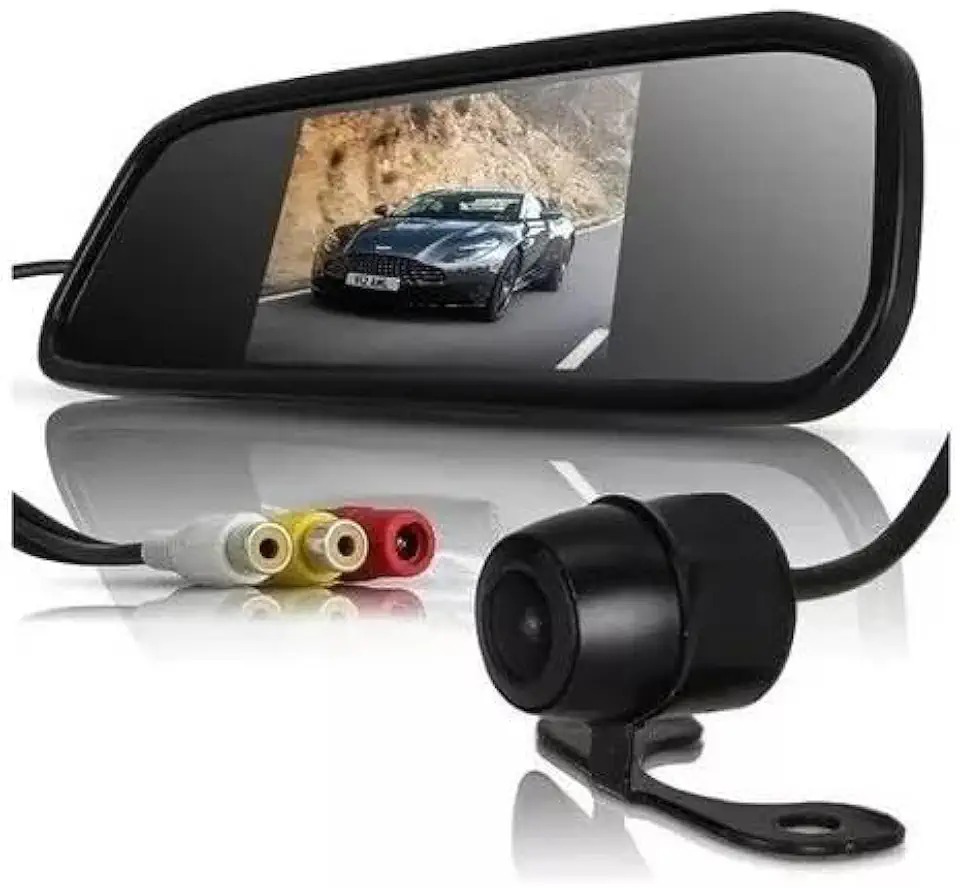 Estacionamento Espelho Retrovisor Lcd Câmera Ré Visão Noturna