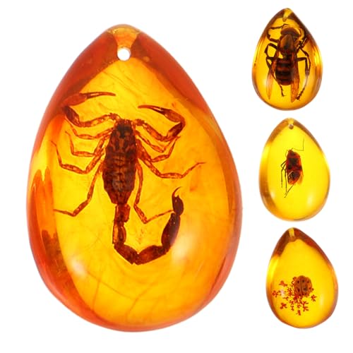 Gusano de agua de especímenes de insectos PRETYZOOM para manualidades de resina 4 piezas